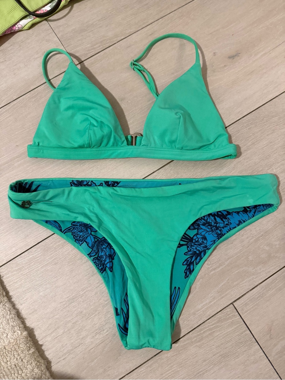 Maaji Bright Teal Triangle Bikini Set